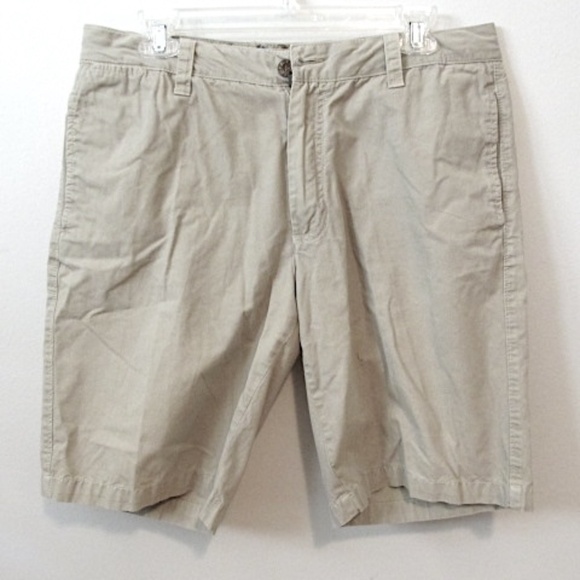 Tailor Vintage Khaki Cotton Shorts, Size 32 - Picture 3 of 5